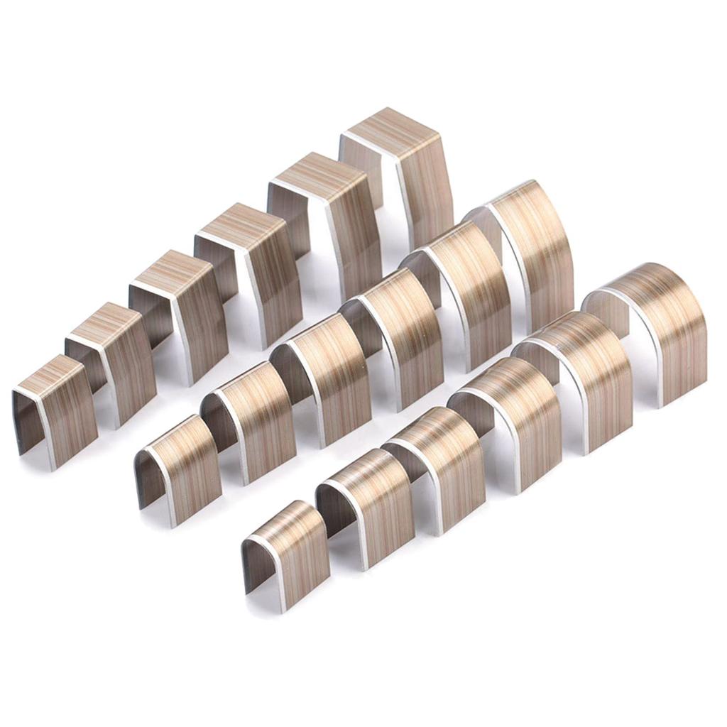 Set mit 18 Lederstanzern, Lederhandwerkswerkzeug, Kantenstanzer, Endstanzern, Legierungsstahl, V-förmig, U-förmig und U-förmig, mit Aufbewahrungskoffer