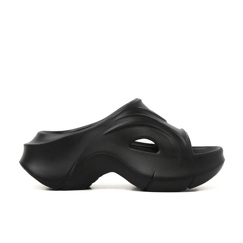 Midsummer~ One Word with Casual Thick-soled Heightening Slippers Sandals for Women To Wear Outside Summer