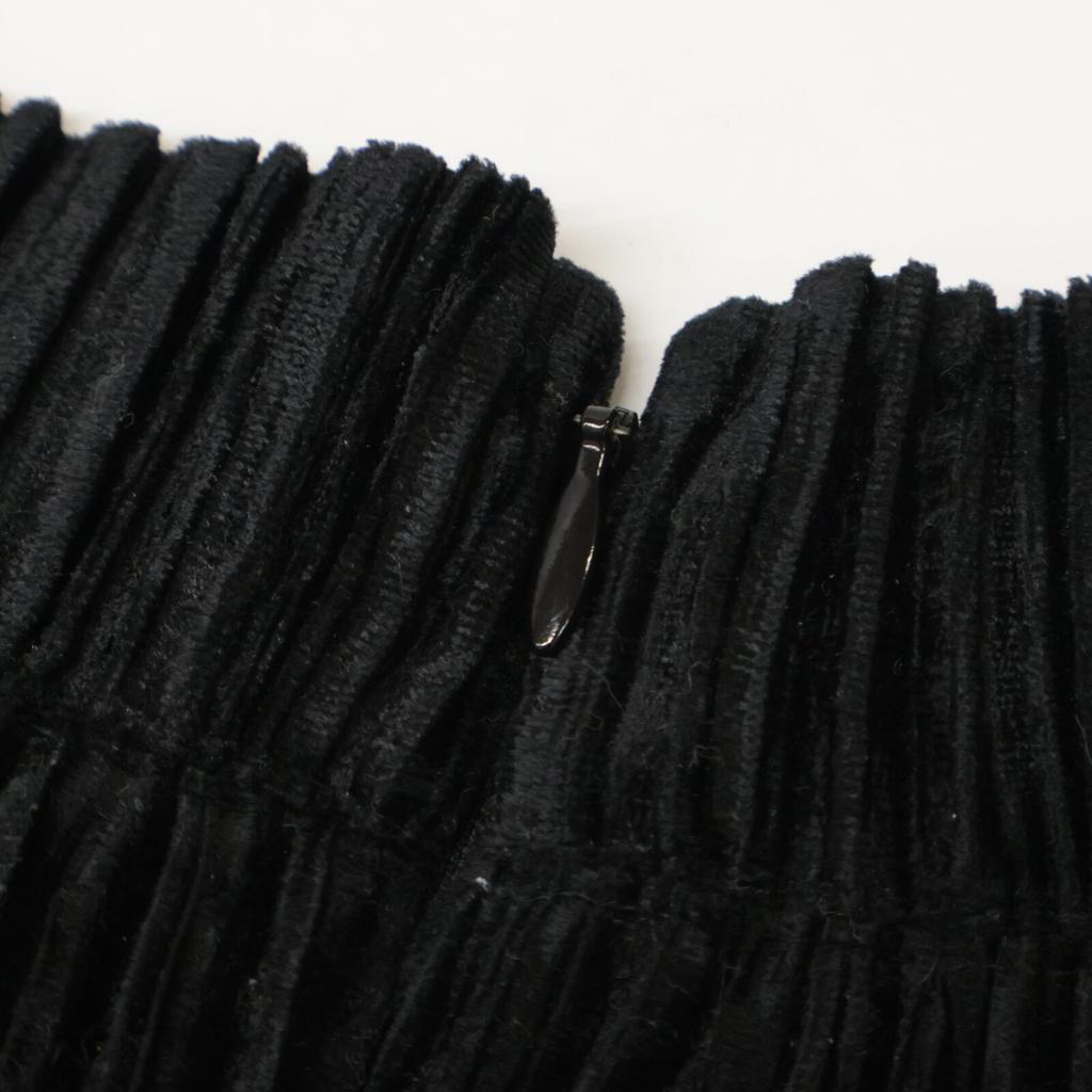 ISSEY MIYAKE Black IM32FJ926 Pleated Long Sleeve Top Polyester tops 2 blackUsed