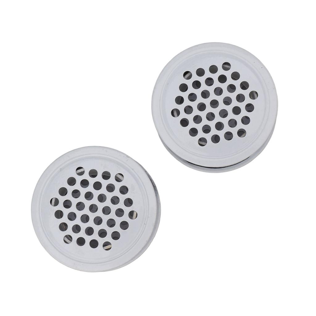 2Pcs Round Vent Cover White Rustproof Rugged Versatile Air Vent Mesh Hole Cover for Home Closet