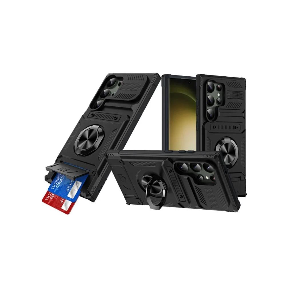 Case For Samsung S25 24 23FE Plus Ultra  A15 25 35 55 14 Magnetic Rotated Ring Kickstand Heavy Duty Drop Protection Wallet Cover