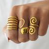Fashion Metal Hollow Geometric Open Rings For Women Stainless Steel Gold Color Lines Spiral Adjustable Finger Ring Jewelry 2026