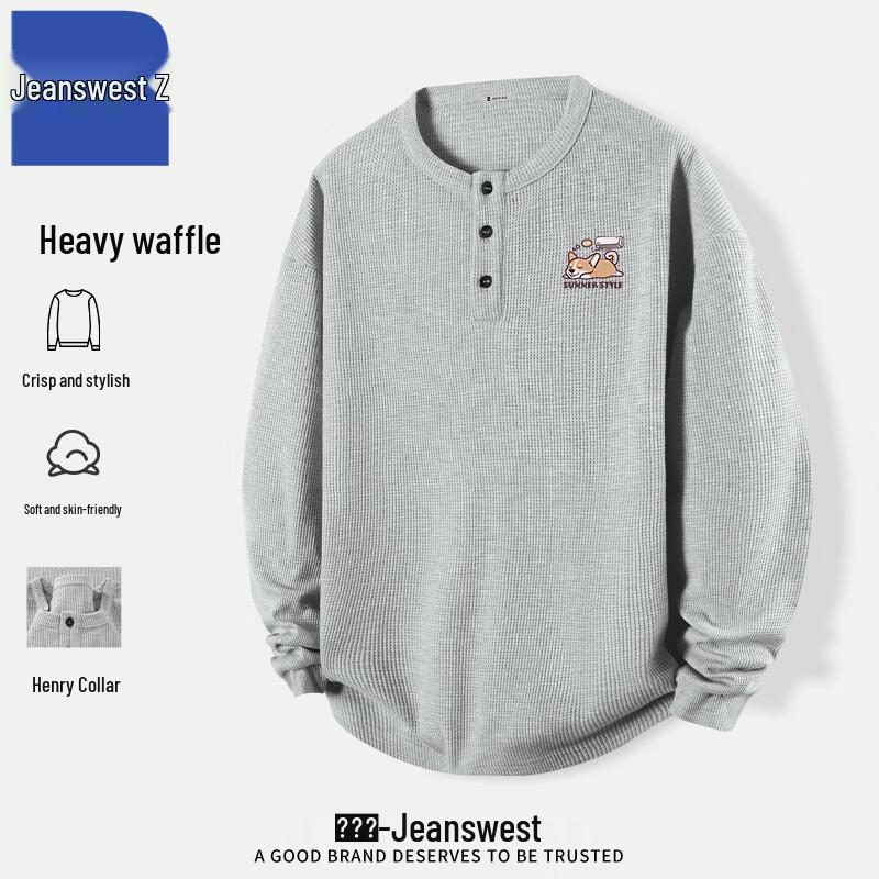 

Janus Z Henley Waffle Knit Youth Sweatshirt T1015 M