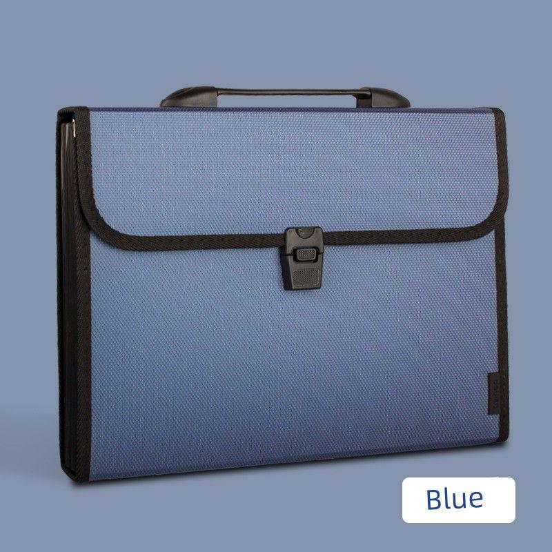 

Insert Info Booklet Test Paper Clip Office Storage Box Organ Blue 12-Compartment (5555)