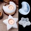 Creative 3D Candlestick Concrete Silicone Mold Star Moon Heart Shape Candle Holder Ornaments Cement Plaster Resin Craft Mould