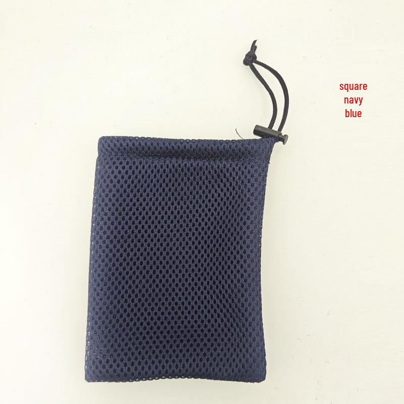 Mesh Drawstring Bag with Spring Buckle - Ideal for Sunglasses, Mobile Phones, and More. Versatile Grid Storage for Everyday Essentials.