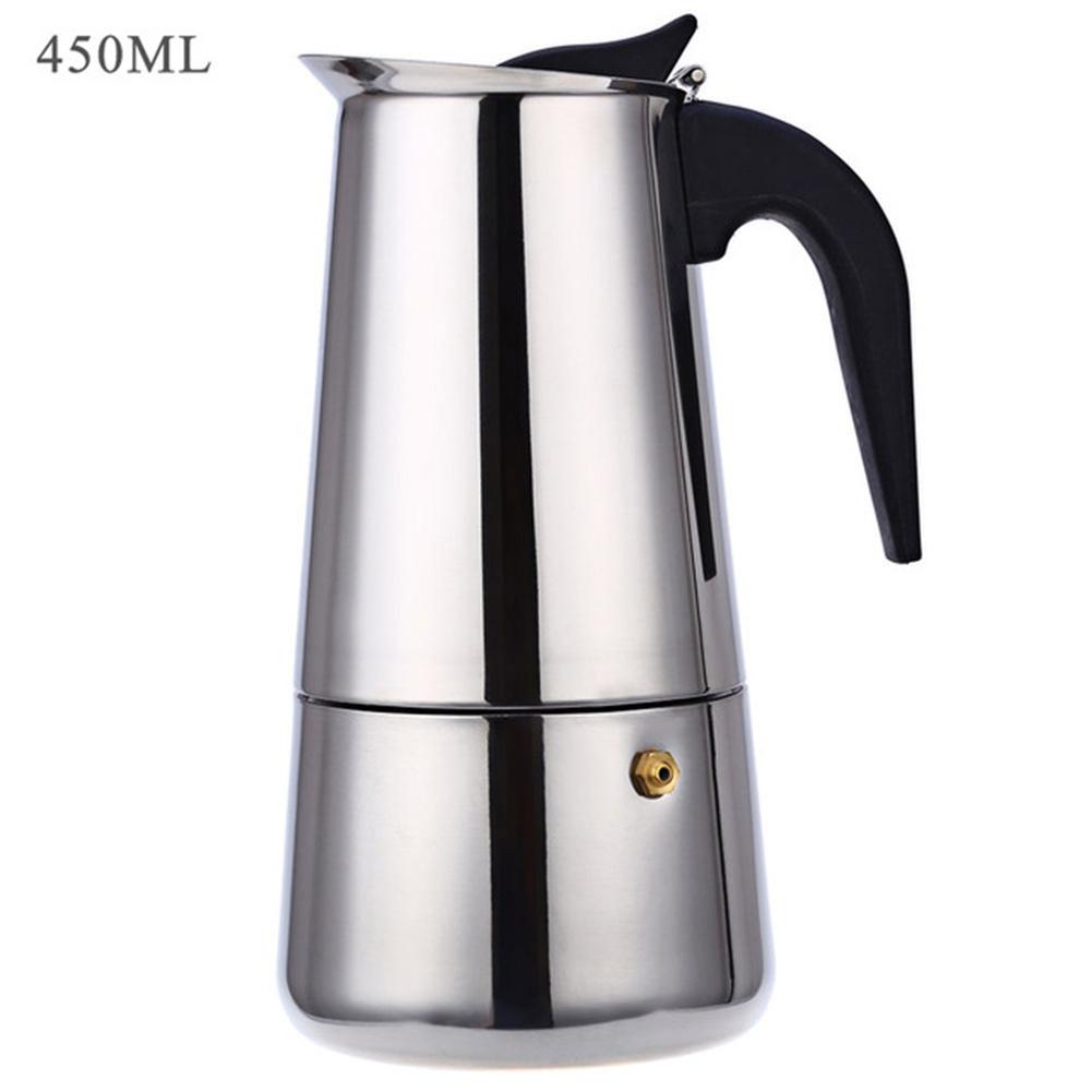 1pc Stainless Steel Coffee Pot, Mocha Espresso Latte Percolator Stove Coffee Maker Pot Percolator Drink Tool