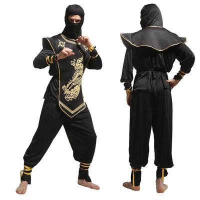Kostým dospělého ninji, Halloween, Maškarní ples, Samurajská postava Šaty na noční procházku Vystupovací šaty