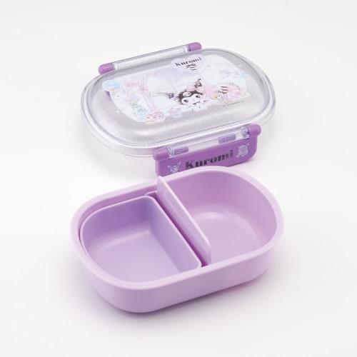 Skater Kids' Lunch Box, Single Tier, 360ml, Dome-Shaped, Kuromi & Sanrio Design, Antibacterial, Made in Japan (QAF2BAAG-A)