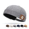 Round Vintage Docker Cap Solid Color Dome Melon Cap Multipurpose Hip Hop Hat  Outdoor