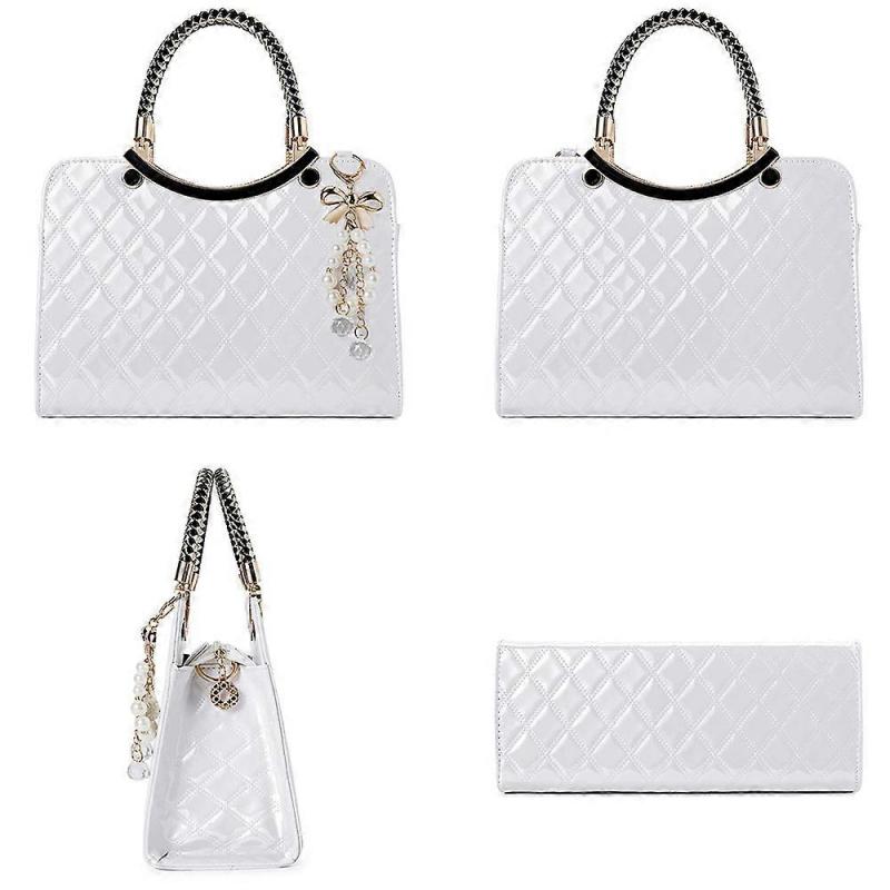 Women's Shiny Patent Leather Wallets Satchel Handbags Fashion Women Top Handle Handbags Shoulder Bags