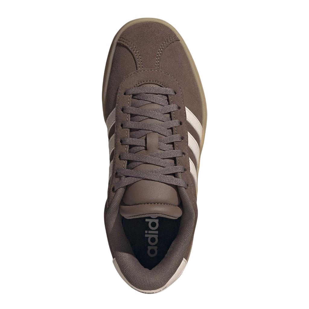 adidas Girls Court Bold 3 Stripes Leather Platform Trainers