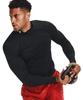 Under Armour UA HeatGear Armour Compression Long Sleeve Mock Size M Shirt, Men's, Black/White,