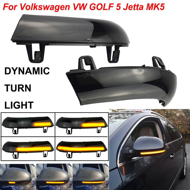 2PCS For Skoda Superb B5 2002-2008 For VW Jetta MK5 2006-2011 Dynamic Blinker Turn Signal LED