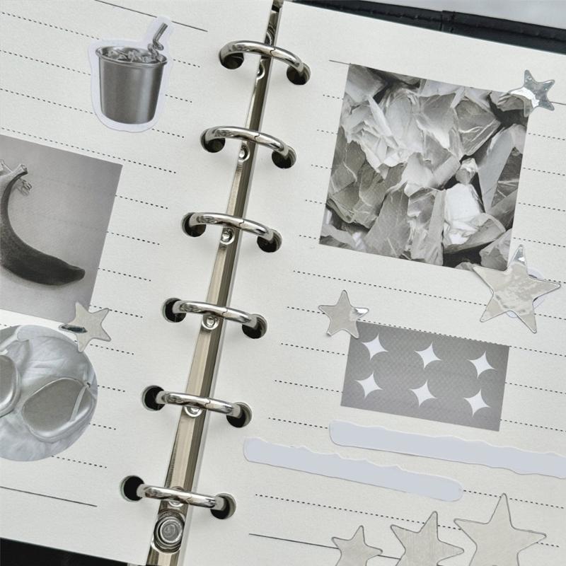 Glitzernde metallische Sternaufkleber Haftende Sternaufkleber Etiketten für Scrapbooking Geschenkpapier Journal Kinder Motivationsaufkleber