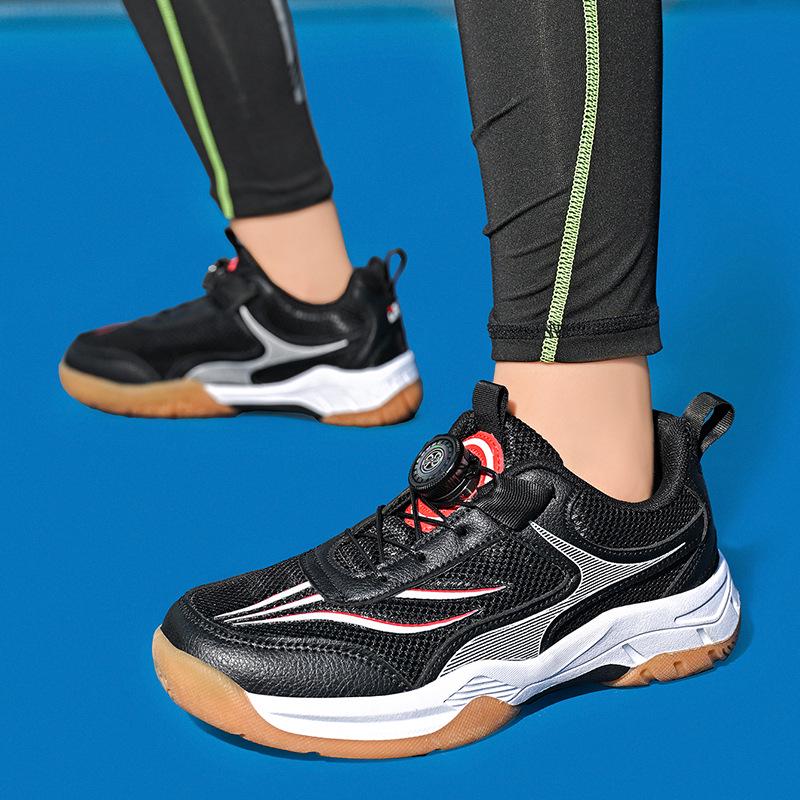 Autumn 2025 Kids' Sports Badminton Shoes with Rotating Buckle