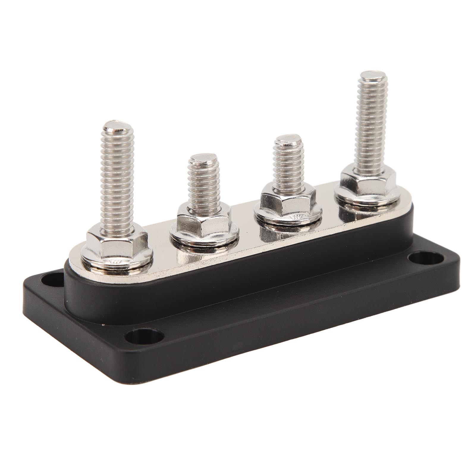 

4 Studs Power Distribution Block 12‑48V 150A Brass Nickel Plated for Cars Trucks RVs Marine Boats