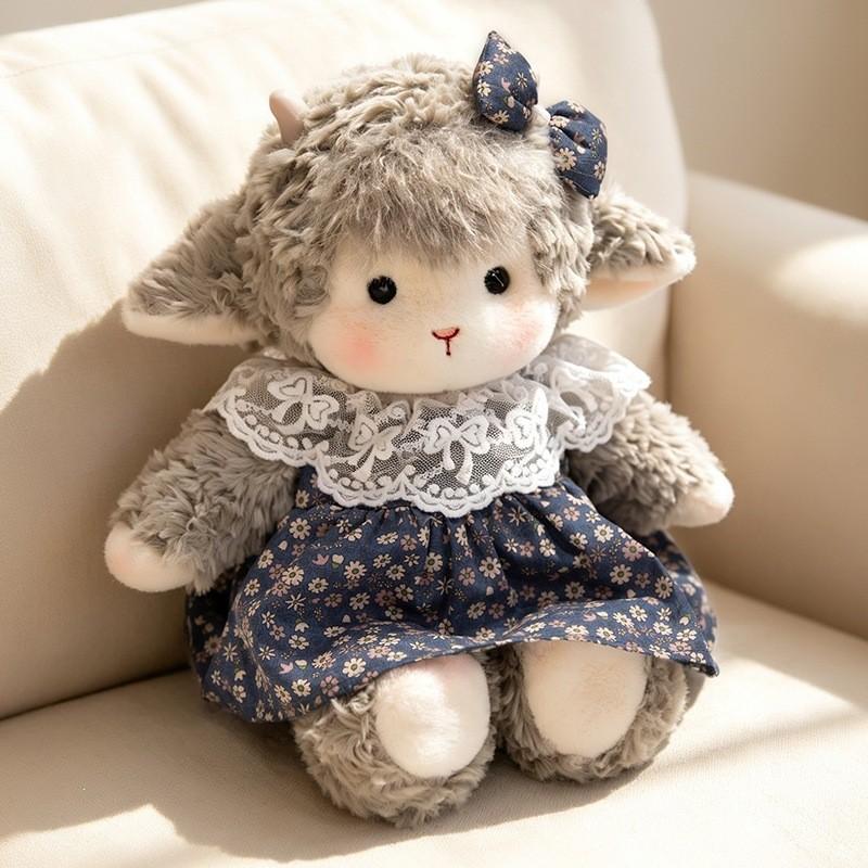 Cute Sheep Plush Doll With Polyester Fiber For Kids Comfort And Play