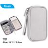 Xinqin Digital Bag, Travel Data Cable, Electronic Storage Bag, Multifunctional Earphone Charger Storage Pouch, Gray, Single Layer