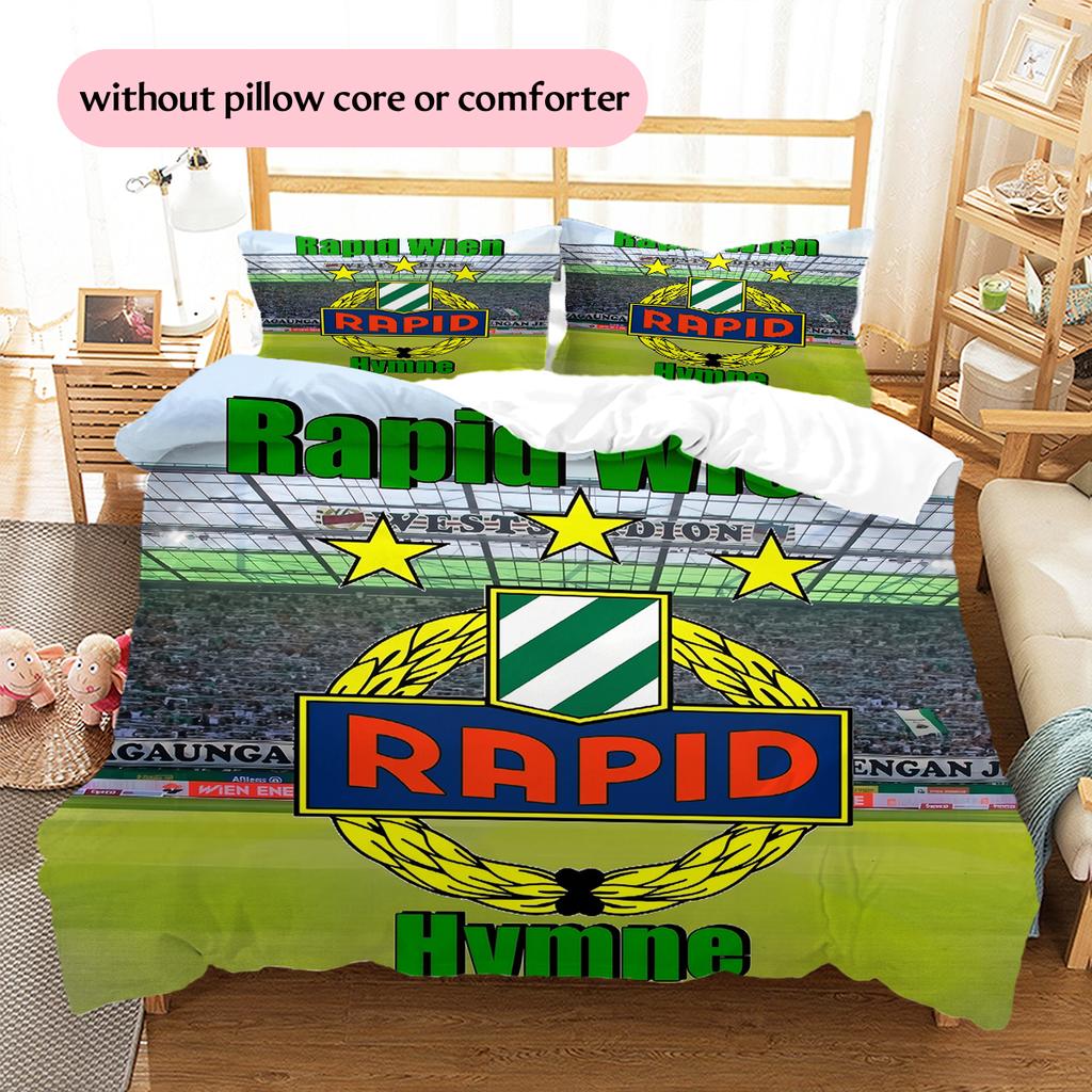 Biancheria da letto con motivo Rapid Wien Decorazione per la casa Regalo di compleanno e festival (1 * copripiumino + 2 * federa, senza nucleo)