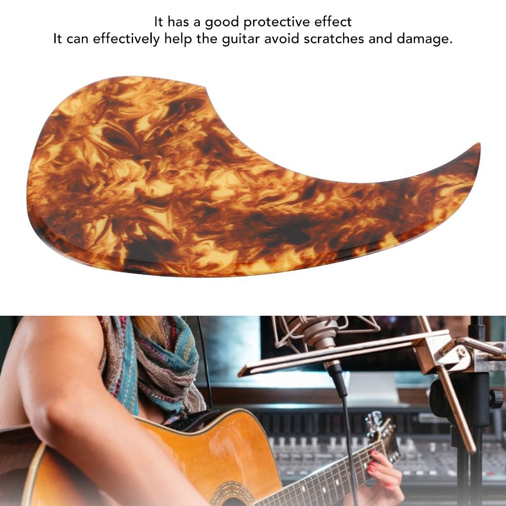 2-2.5mm Thickened Acoustic Guitar Cover Amber Color Folk Scratch Plate For Acoustic Guitar