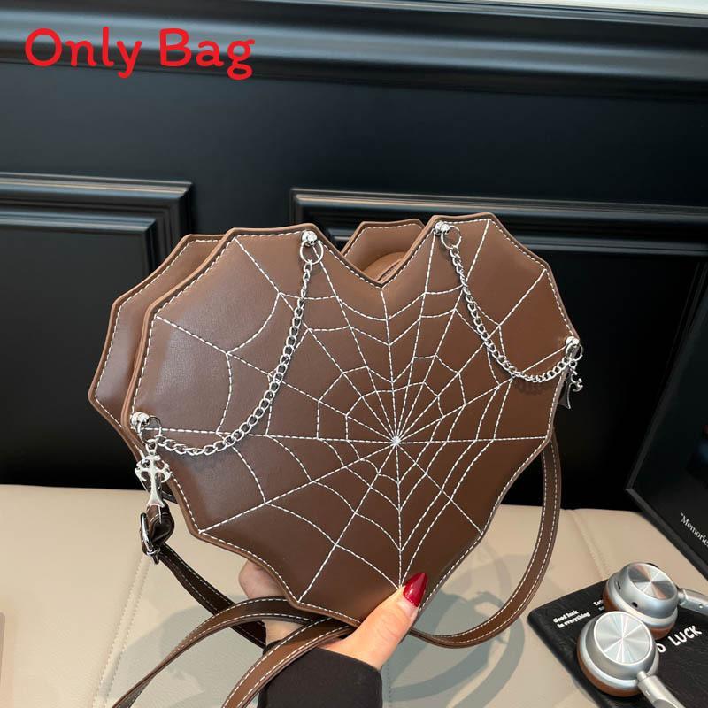 Alien Girl Heart Shape Shoulder Bag With Chain Water Dots For Streetwear Fashion