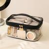Transparent PU Cosmetic Bag Multi-functional Makeup Bag Practical Cosmetics and Jewelry Bag  Travel