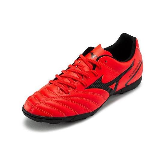 Mizuno Morelia Neo II Round Toe Lace-Up AG (Rubber Short Studs) Slip-Resistant Durable Breathable Soccer Shoes Men Soccer Shoes Red Black P1GD210560