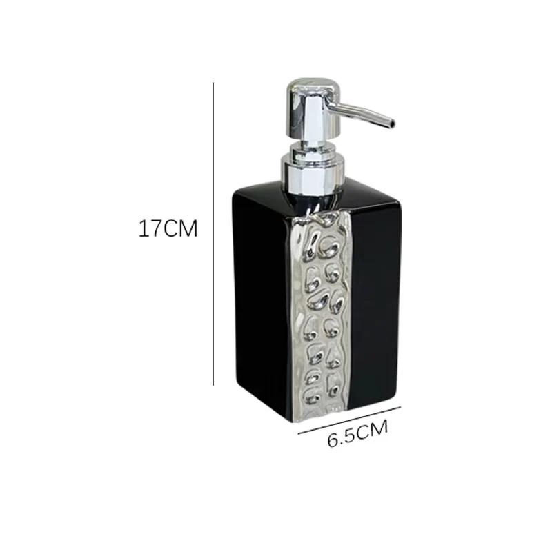 Shampoo Bath Gel Bottle Ceramics Soap and Gel Dispenser Bottle Creative Golden Sliver Empty Shampoo Bottle Bathroom Accessorie