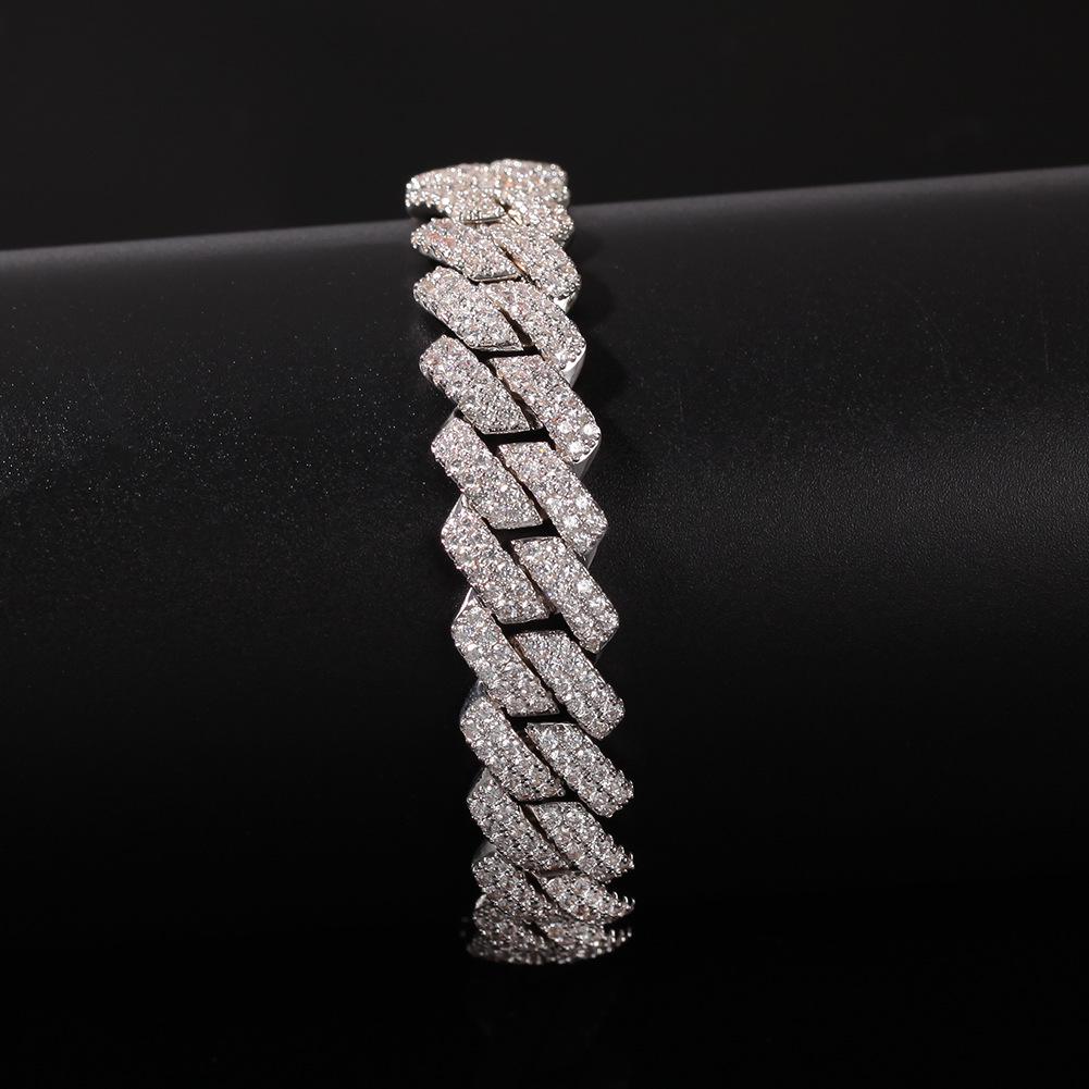 Hochwertiges Herren Hip Hop Zirkonia Kubanische Kette Armband