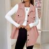 Women's Fuzzy Fleece Vest Casual Oversized Sleeveless Sherpa Jacket Button Down Fluffy Vest for Fall Winter