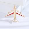 Stylish Rhinestone Aircraft Brooches for Women Enamel Transportation Pins Event Funny Luxury Gifts New Year Friends Decoration