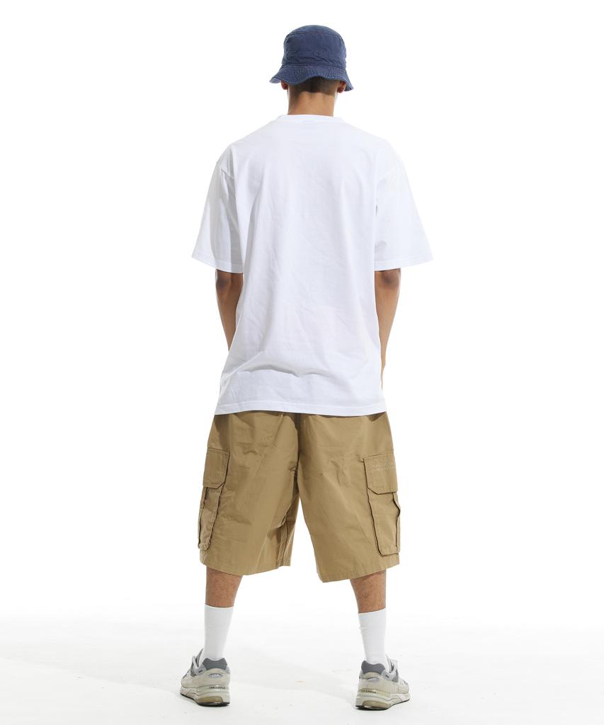 CREAM SODA LAB Camping Club Small Logo Short Sleeve T-Shirt White Lime