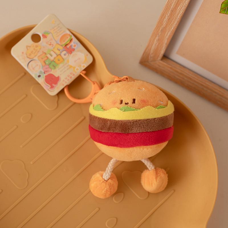 Dumpling Hamburger Soup Food Food Plush Toy Keychain Kids Stuffed Animal Doll