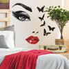 Self-adhesive Black Butterfly Delicate Face Wall Stickers for Bedroom Living Room Home Decor