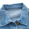 Spring and Autumn Boys' Denim Children's Clothing Lion Jacket Casual Toddler Tops Boys' Turn-Down Collar Clothes