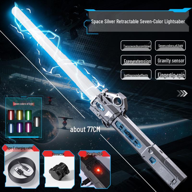 Star Wars Children s Retractable Lightsaber Toy - Flashing Luminous Laser Sword for Boys Standard