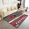 Erose Braut Fußball Stadt Bereichsteppich 4'11" x 3'3" Fußballteppich für Jungen Mädchen Braun Rot Rugby Spiel Teppich Fußballfans Schlafzimmer Dekor Sport B