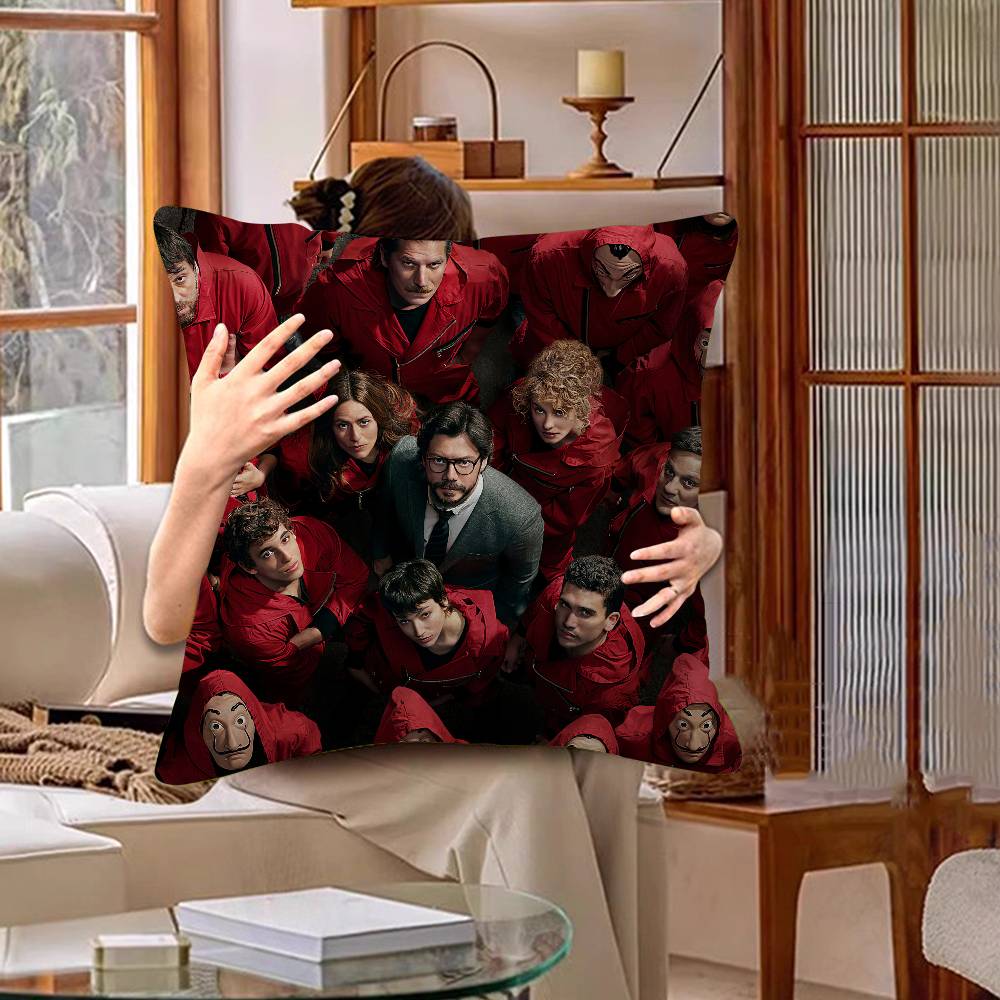 

Crime TV MMoney HHeist Pillow Gift Home Office Decoration Bedroom Sofa Car Cushion Cover Case 45x45 30x30 cm