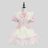 Elegant French Lolita Dress with Flutter Sleeves and Waist-Hugging Apron
