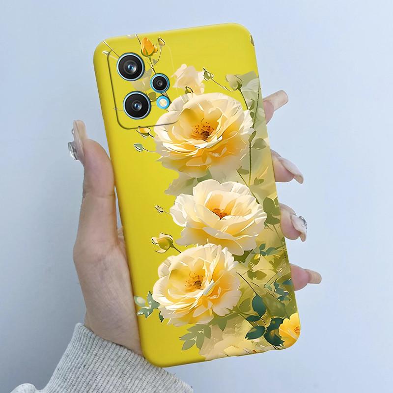For Realme 9 Pro Plus Phone Case RMX3392 RMX3393 Flower Girl Design Soft Silicone TPU Back Housing For Realme9 4G RMX3521 Covers