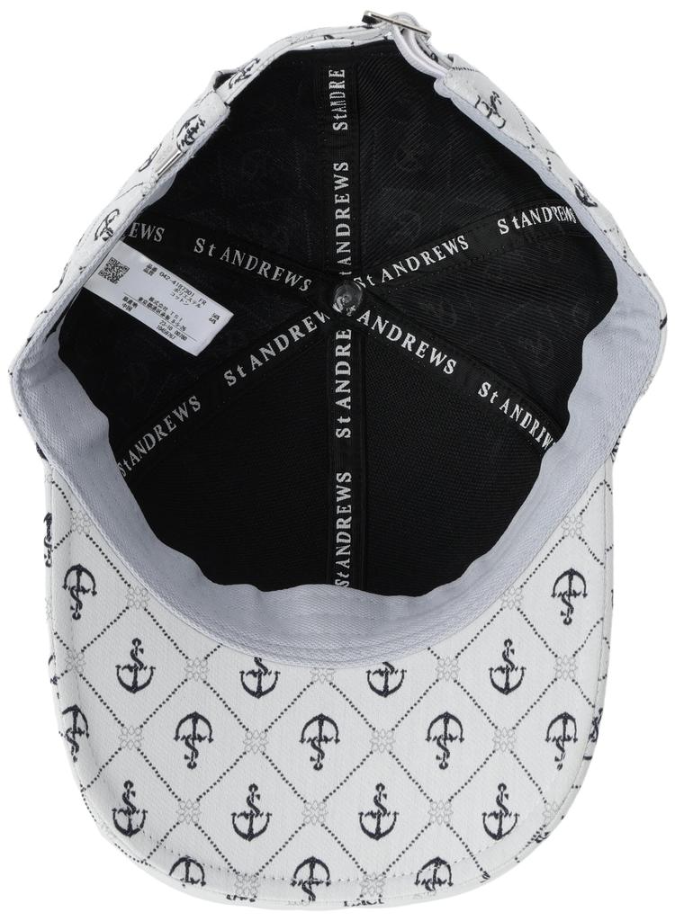 Unisex Cap Size Golf Hat [St. Andrews] (Marine Pattern, Adjustable) / / 042-4187301 030_White