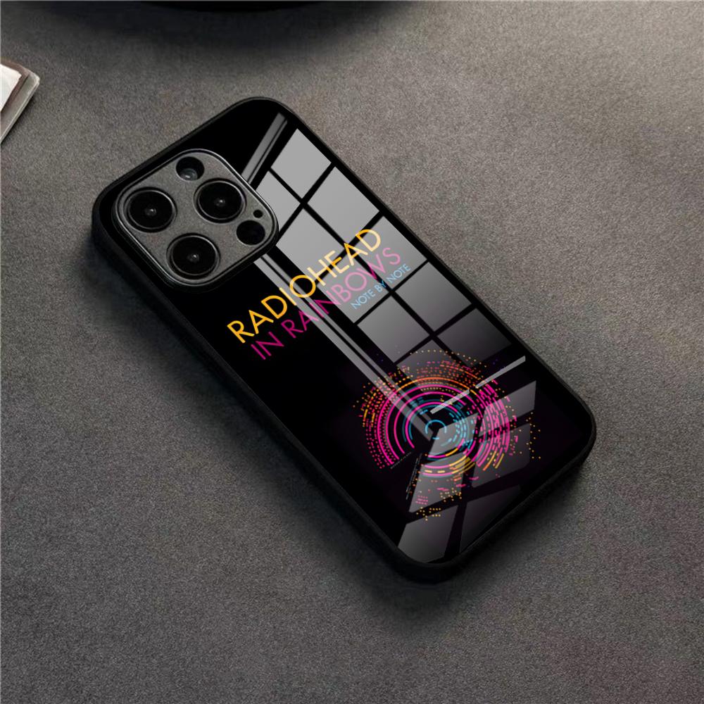 Art Rock Band Radiohead Music Phone Case For 17 Pro Max IPhone 16 Pro 14 12 11 13 Mini X XR XS 15 Plus SE Glass Cover
