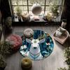 Blue Series Animals,Round Area Rug,Carpet Rug for Living Room Bedroom Sofa Playroom Decor,Non-slip Floor Mat