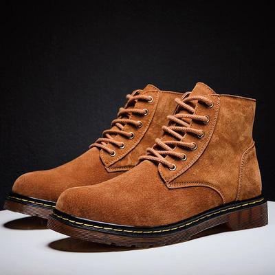 Botas de Ante Marrón de Moda para Hombre Botas Cowboy Clásicas de Ocio Hombre Pelusa Cálido Botines de Cuero para Hombre Talla Grande 48 bota masculina