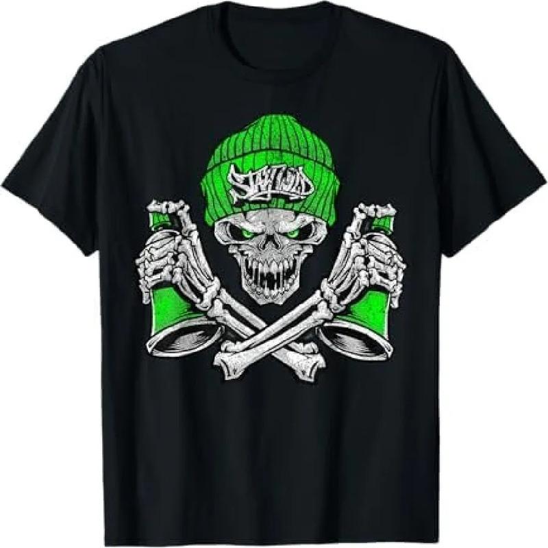 Camiseta Con Estampado De Calaveras De Grafiti Para Amantes S