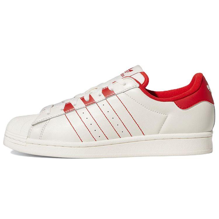Adidas Superstar White Vivid Red Unisex Sneakers Cloud-White GZ4744 40
