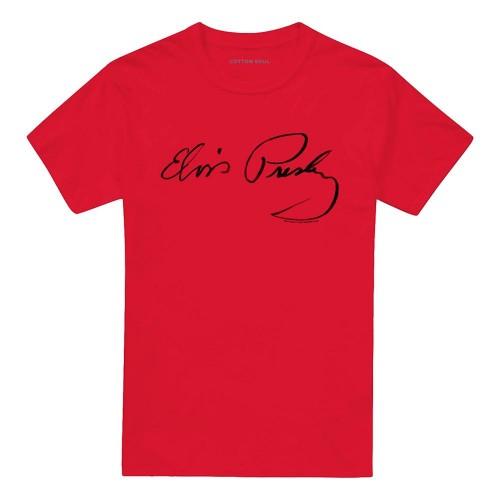 Elvis Presley Unisex Adult Signature Sketch T-Shirt