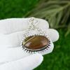 Natural Polychrome Jasper Gemstone Pendant 925 Sterling Silver Jewelry For Girls