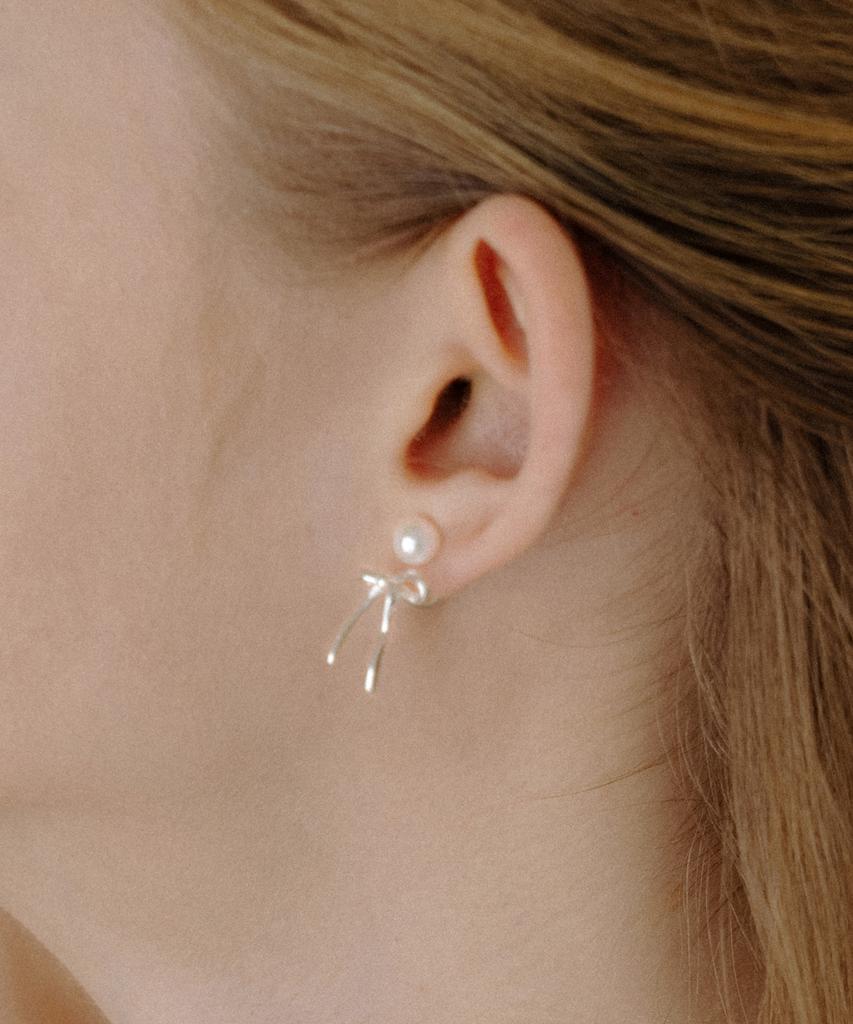 Has Hld030 Ribbon Hoop Earrings